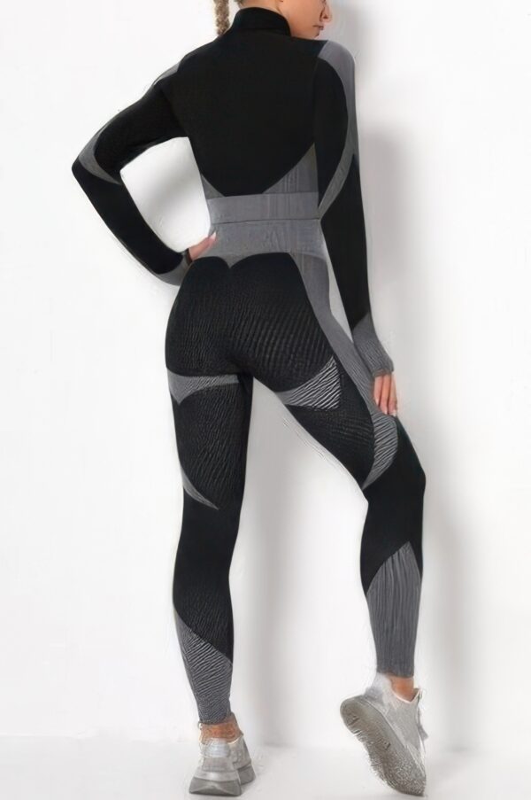 Colorblock Zip-Front Activewear Set