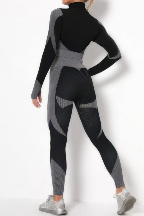 Colorblock Zip-Front Activewear Set