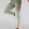 Seamless High-Waist Yoga Leggings - Ribbed Waistband