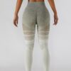Seamless High-Waist Yoga Leggings - Ribbed Waistband