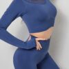 Seamless Two-Piece Yoga Set - Cropped Top & High-Waist Leggings