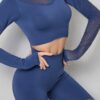 Seamless Two-Piece Yoga Set - Cropped Top & High-Waist Leggings