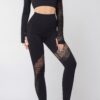 Seamless Two-Piece Yoga Set - Cropped Top & High-Waist Leggings