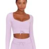Seamless Long-Sleeve Crop Top & High-Waist Shorts Set