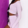 Seamless Long-Sleeve Crop Top & High-Waist Shorts Set