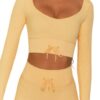 Seamless Long-Sleeve Crop Top & High-Waist Shorts Set