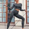 Seamless Two-Piece Active Set - Cropped Top & High-Waist Leggings