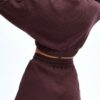 Cropped Long-Sleeve Two-Piece Set with Drawstring Pants