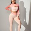 Color-Block Activewear Top - Front Zipper
