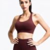 Cross-Back Sports Bra with Strappy Back