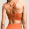 Cross-Back Sports Bra with Strappy Back