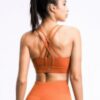 Cross-Back Sports Bra with Strappy Back