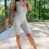 One-Shoulder Cutout Romper - Sleek Sleeveless Style
