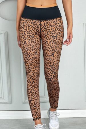 Leopard Print High-Waist Active Leggings