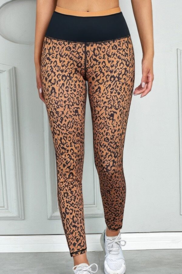 Leopard Print High-Waist Active Leggings