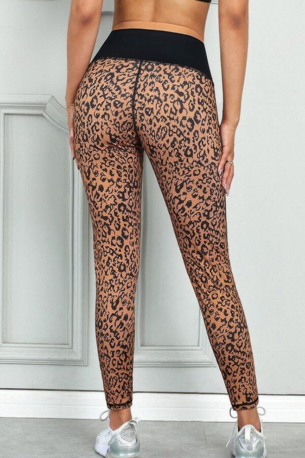 Leopard Print High-Waist Active Leggings