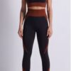Seamless Color Block Yoga Set - Cross-Back Crop