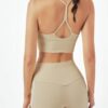 Two-Piece Yoga Set with Adjustable Side-String Shorts