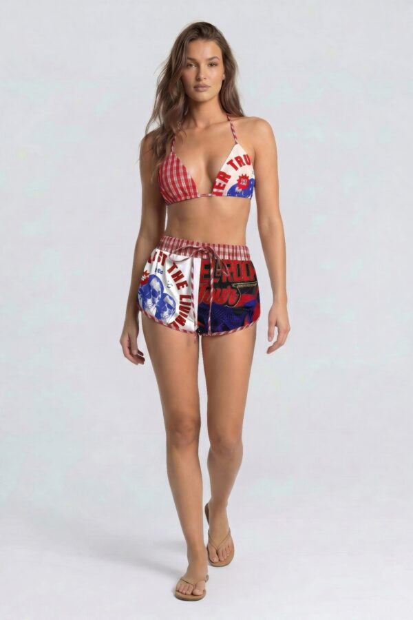 Rebel Rodeo Bikini Short Set - Retro Patchwork & Gingham
