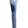 Curve-Panel Ripped Flare Jeans - High-Rise