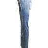 Curve-Panel Ripped Flare Jeans - High-Rise