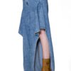 Waterfall Draped Flare Denim Pant - High-Rise