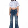 Signal Flare High-Rise Panel Jeans - Mid Blue