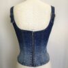 Lace-Up Denim Corset Top - Sculpted Crop