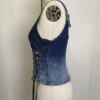 Lace-Up Denim Corset Top - Sculpted Crop