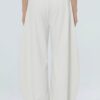 Rope-Waist Wide-Leg Pants - Relaxed High-Rise