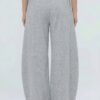 Rope-Waist Wide-Leg Pants - Relaxed High-Rise