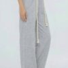 Rope-Waist Wide-Leg Pants - Relaxed High-Rise