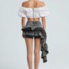 Cloud Puff Off-Shoulder Crop Top