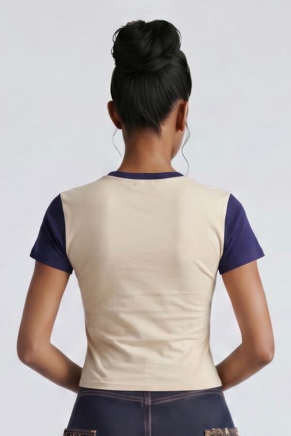 Varsity Renegade Lace-Up Graphic Tee - Cropped