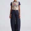 Varsity Renegade Lace-Up Graphic Tee - Cropped