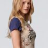 Varsity Renegade Lace-Up Graphic Tee - Cropped