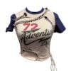 Varsity Renegade Lace-Up Graphic Tee - Cropped