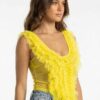 Fairytale Ruffle Cascade Tank - Ivory