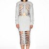 Cutout Hoodie & Midi Skirt Set - Shredded Streetwear