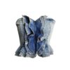 Rogue Cascade Denim Corset Top - Cascading Ruffles