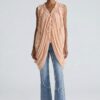 Cascade Ruffle Draped Tunic - Deep V Neck