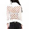 Macrame Tassel Cape Vest with Wooden Buttons