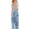 Macrame One-Shoulder Fringe Crop Top - Boho Vibe