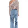 Macrame One-Shoulder Fringe Crop Top - Boho Vibe