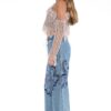 Macrame One-Shoulder Fringe Crop Top - Boho Vibe