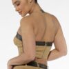 Off-Shoulder Lace-Up Twill Denim Corset Top
