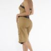 Cargo Bermuda Shorts with Rope Lace-Up Front