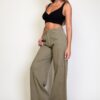Star-Embroidered Twill Wide-Leg Pants