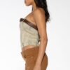 Twill Mini Skirt with Western Flame Embroidery