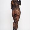 Leilani Bodystocking - Leopard Mesh Keyhole